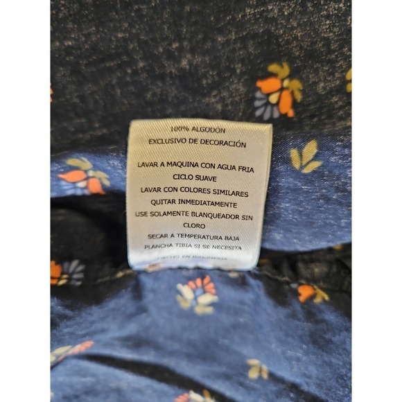 Levi's Floral Button Up Short Sleeve Shirt Women's Sz Large - Picture 7 of 7